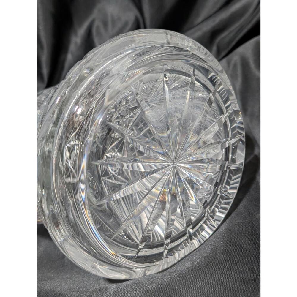 Cut Lead Crystal Glass Decanter with Stopper Excellent Condition 16.5" Tall - Picture 4 of 9